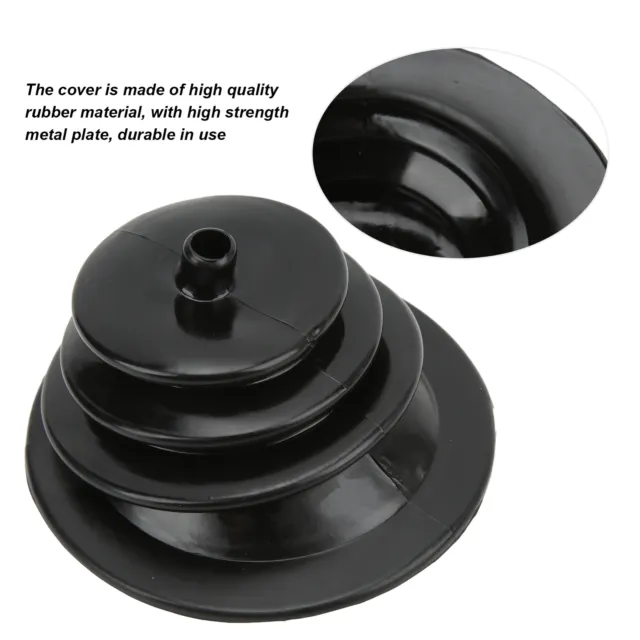 Gear Shift Handbrake Lever Boot Plate Kit Dustproof Black Rubber Round