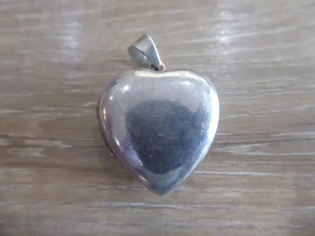 Solid Silver Heart Shaped Double Locket / Pendant