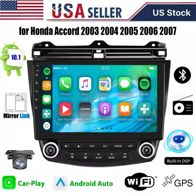 For Honda Accord 2003-2007 Android12 Apple Carplay Car Stereo GPS Radio + Camera