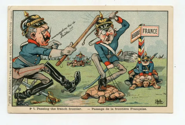 Illustratore E Müller .satire E Propaganda da Guerra 14/18. Guglielmo II,