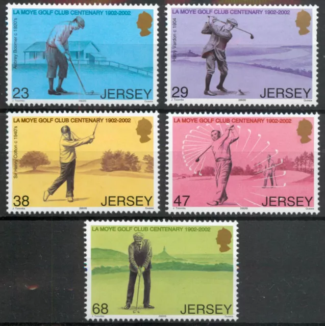 Jersey 2002 Golf II: La Moye Golf Club Centenary set SG 1035-1039 MNH mint