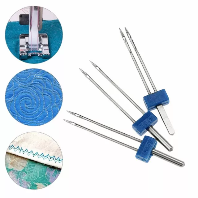 Twin Needle Set for Sewing Machine Create Stunning Decorative Lines Pack of 3