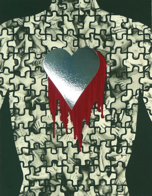 Vito ACCONCI - COLLAGE su Litografia - FIRMATO a matita, NUMERATO e DATATO 1987