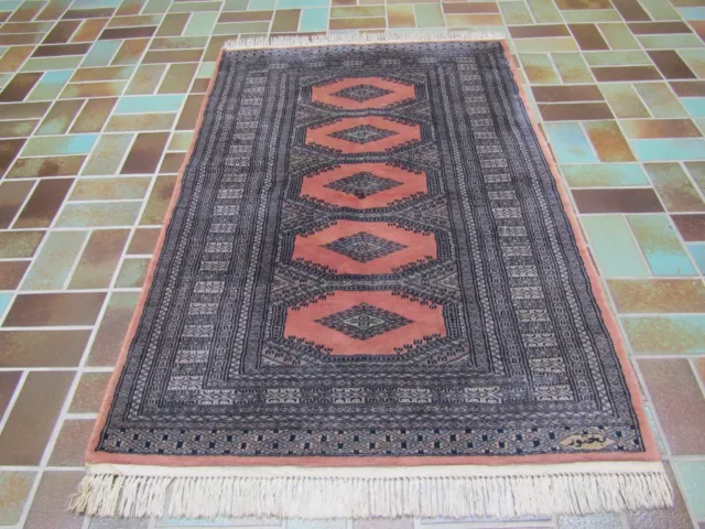 Feiner Handgeknüpft Perser Orientteppich Buchara SIGNIERTER Läufer Carpet 151x94 3