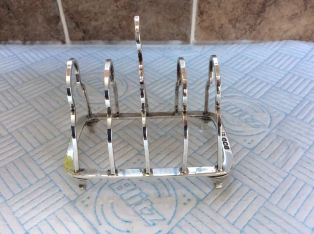 Small Vintage Sterling/S  4 Section TOAST RACK by Thomas Bradbury & Sons 1925