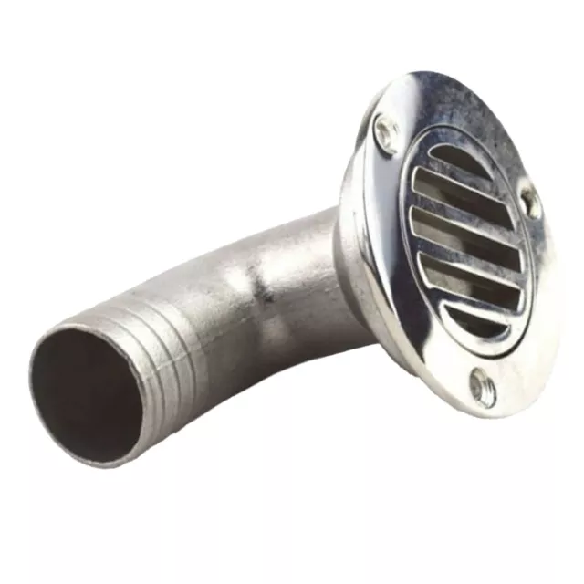Stainless Steel 90° Elbow 1-1/2 '' Boat Deck Floor Drain With Removable Cover