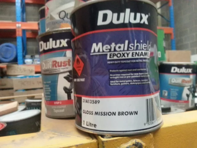 DULUX  1 litre indu metal-shield TOP COAT AND PRIMER steel FACT MIX COLOR paint