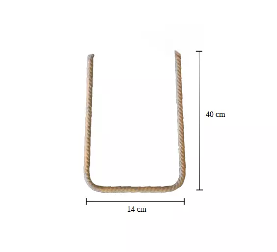 (3,50 €/kg) 26 kg - 80 U-Bügel 40x14x40 cm Betonstahl Steckbügel Bewehrung Ø 8mm