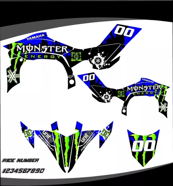 Yamaha YFZ 450R 450 graphics kit 2009 2010 11 2012 2013 stickers decals kit Atv