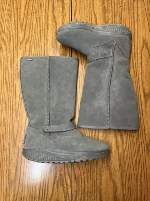 Sketchers Womens Shape Ups Gray Leather XF Bollard Wedge Toning Boots Size 8.5 Sketchers Womens Shape Ups Gray Leather XF Bollard Wedge Toning Boots Size 8.5