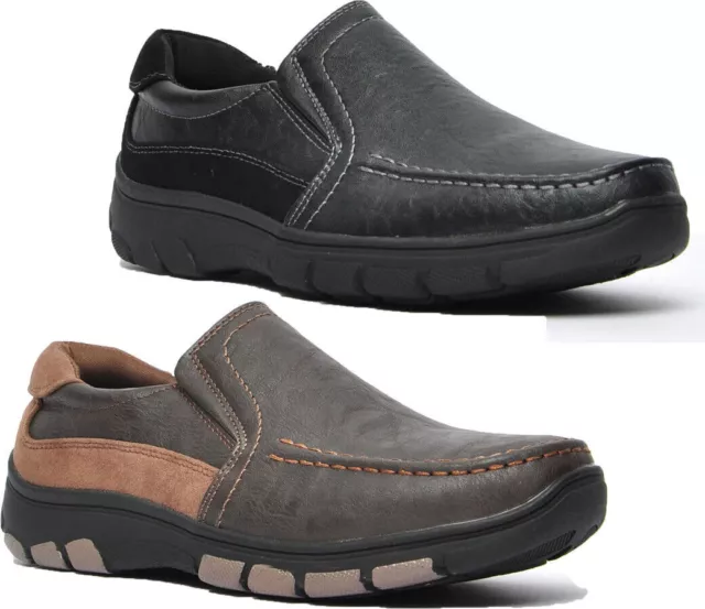 Cushion Walk Mens Slip On Casual Shoes Walking Lightweight Driving Loafer Shoes