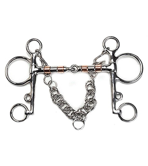 Jacks 1711 Copper Roller Pelham Bit