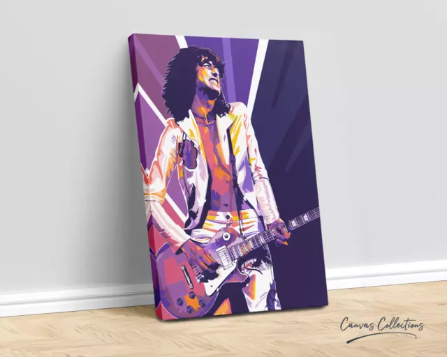 Jimmy Page - Led Zepplin - Guitar Legends in Pop Art by Canvas Collections