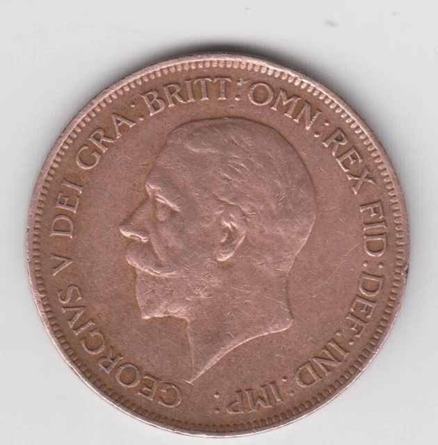 Great Britain 1930. Large One 1 Penny Bronze. George V, figure of Britannia #838
