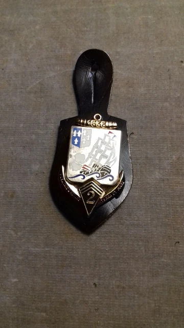 Insigne/pucelle 4e régiment d'infanterie coloniale Drago Paris Nice depose H763
