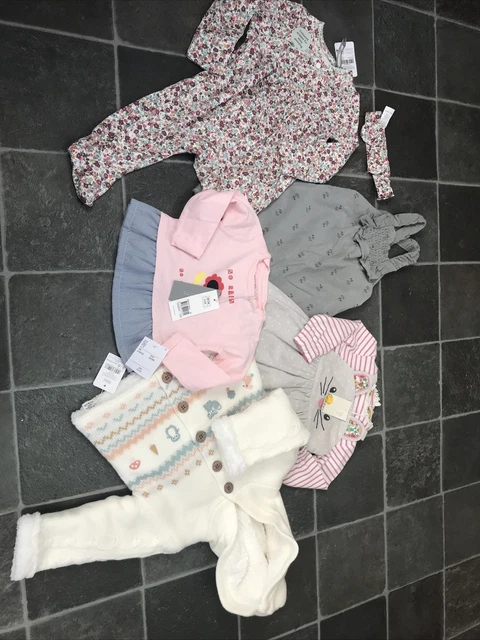 Baby Girls Clothes Bundle Zara Boden TU Nutmeg 6 Items Brand New Age 3-6 Months