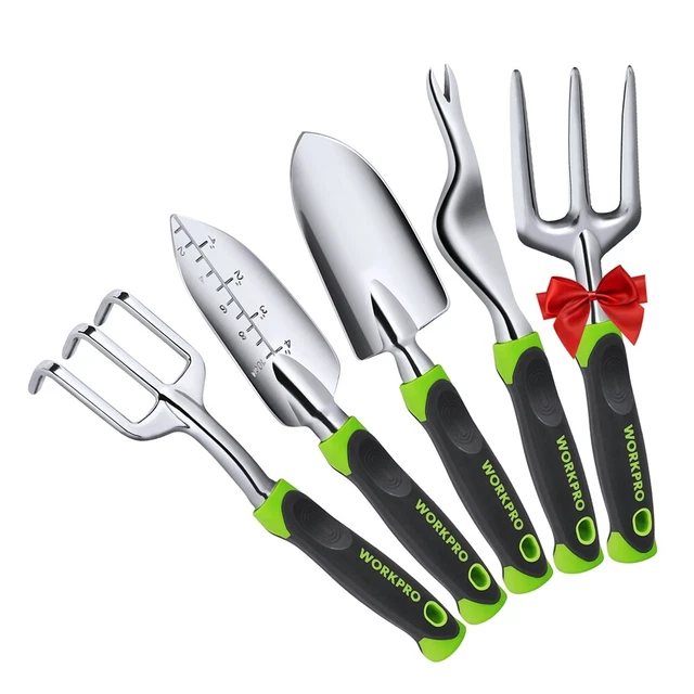 GARDEN TOOLS SET5PIECE CastAluminum Heavy Duty Gardening Digging Hand