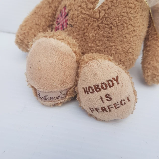 BUKOWSKI NOBODY'S PERFECT Teddy Bear brown Swedish toy Collectable