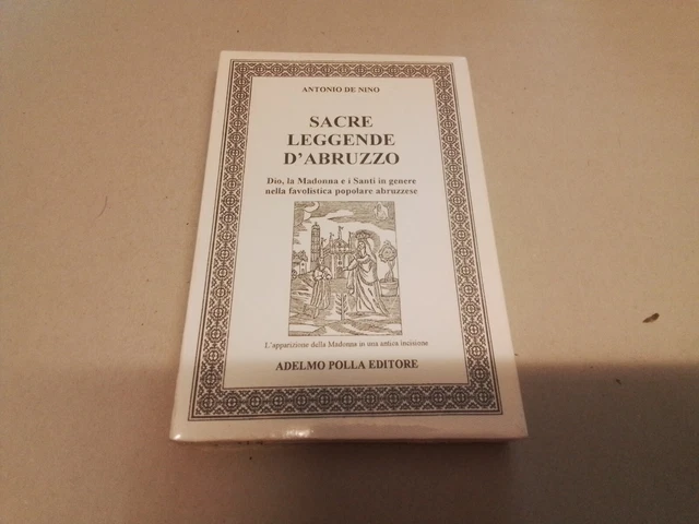 A. DE NINO, SACRE LEGGENDE D'ABRUZZO, , ADELMO POLLA ED, 12s23