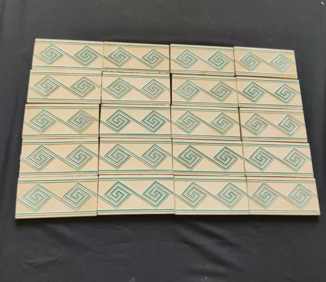 1940s Vintage Geometric Architecture Furniture Japanese Tile 20 Pc MS Tile Works