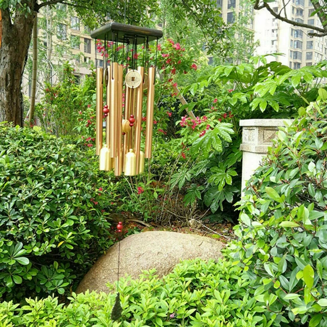 KLANGSPIEL METALL WINDSPIEL Windharfe Feng Shui Outdoor Haus Garten