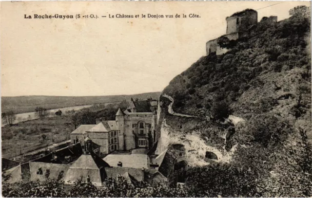 CPA La Roche-Guyon Le Chateau et le Donjon vus de la Cote FRANCE (1332871)
