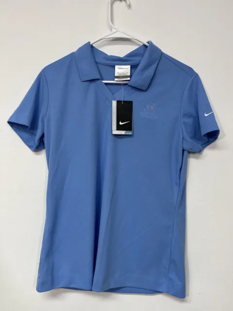 Nike Golf Polo Shirt Women's Size Medium Blue Golf Crystal BNWT Blue Drifit