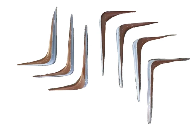 National Hardware 211BC 6 x 8 in shelf brackets BROWN exterior, lot of 7