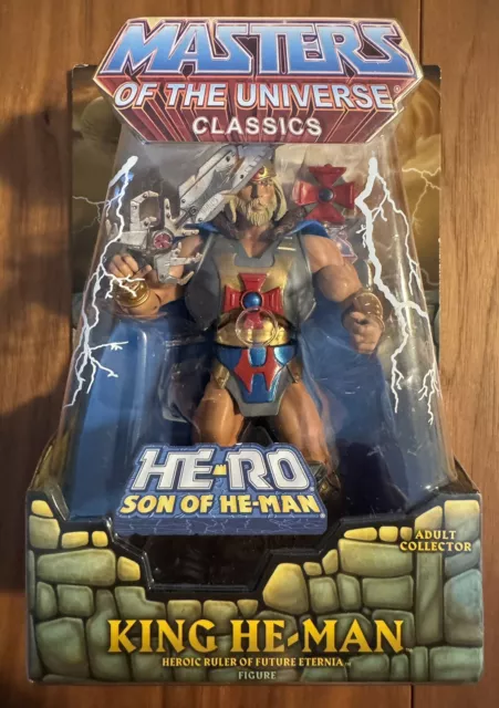 MOTUC King He-Man, Masters of the Universe Classics sin usar, en caja original figura sellada MOTU