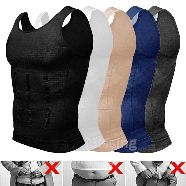 Gilet Compressione Snellente Uomo Camicia Dimagrante Uomo Body Shaper - Gilet Compressione In Nylon/poliestere, Nero O Bianco, Taglie S-3XL Accessori Uomo - Foto 13
