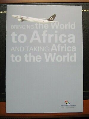 SAA SOUTH AFRICAN AIRWAYS marketing airline brochure sevice products fleet seat