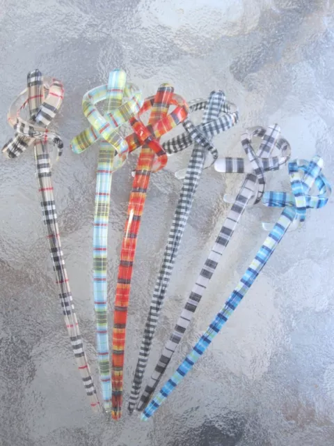 Decorative Pop Art Twist Deco Hair Sticks Your Choice of 6 Colors New