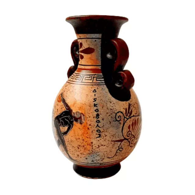 Ancient Greek Amphora 17cm,Multicolored,showing themes from Ancient Olympics 3