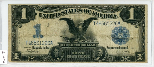 1899 $1 Black Eagle Silver Certificate Fr-236 in VF Condition T46561226A