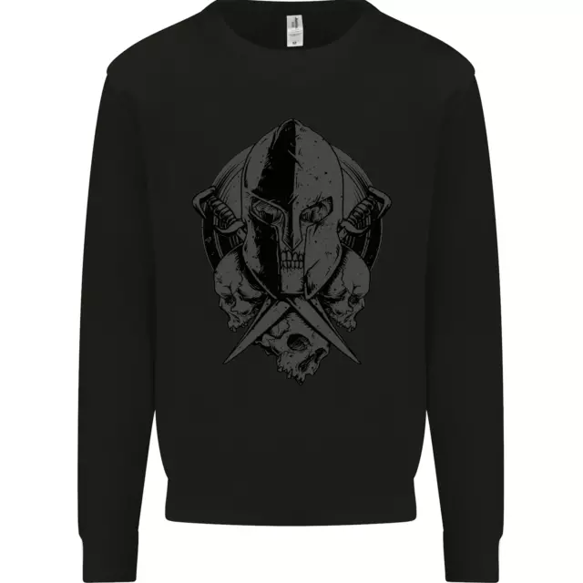 Spartan Skull Roman Helmet Gym MMA Mens Sweatshirt Jumper