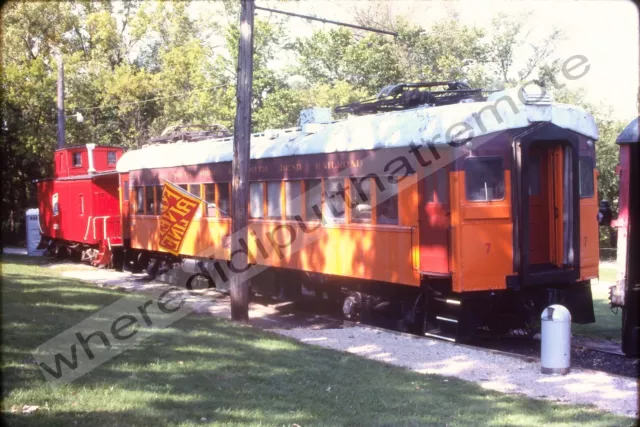 Orig. Slide Chicago South Shore And South Bend CSS #7 Cab Car S. Elgin ILL 9-89