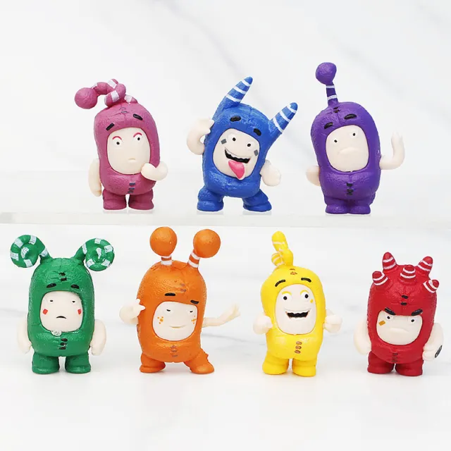 7pcs Cartoon Oddbods Action Figures Cake Toppers Doll Set Kids Boy Girl Toy Gift 2