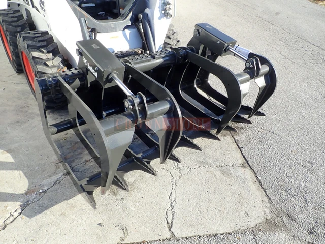 New Bobcat 72" Root Grapple For Skid Steers, Dual Cylinder, Ssl Quick Attach