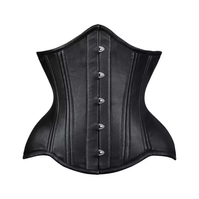 Unterbrustkorsett Schwarz Leder Corsage Gothic Korsett Underbust Leather Corsets