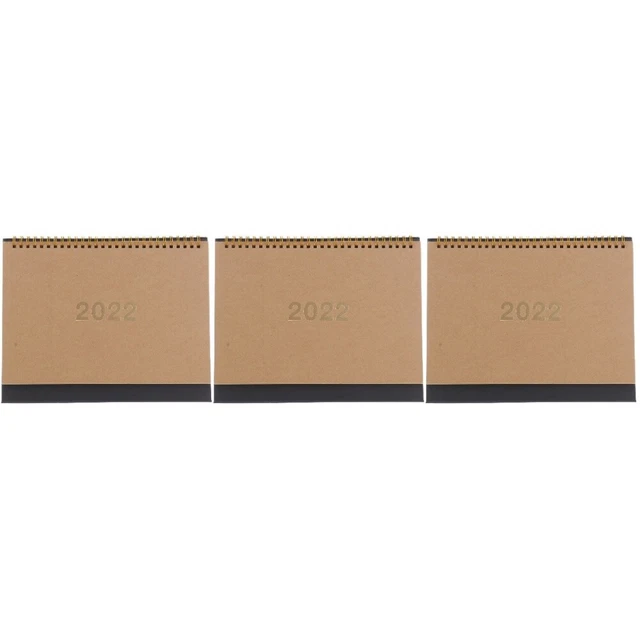 3 Pcs Calendario Tavolo 2021 Carta Datazione Fogli Mobili Scrivania