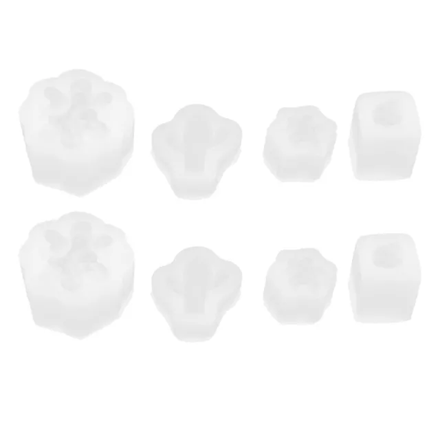 8 Piezas Moldes de Silicona para Velas, Suculentas Plantas Cactus, Molde de5340