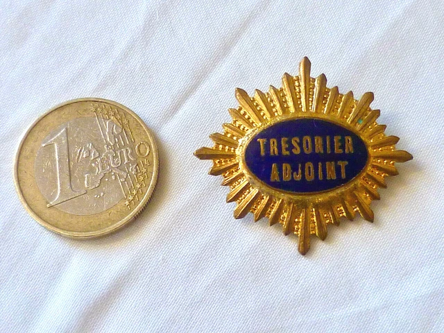 Broche Insigne De Fonction Ancienne - Laiton émaillé "Administrateur" - Occasion Bon état