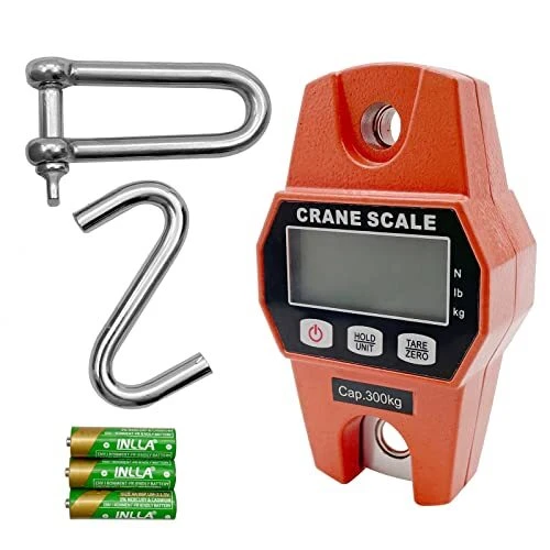 Digital Hanging Scale 660lb 300kg Portable Handheld Mini Crane Scale with Cas...