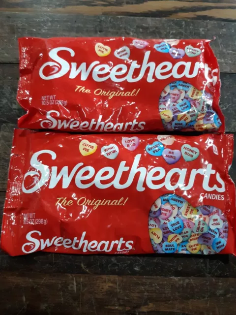 2 Bags Sweethearts Candies The Original Valentines Seasonal 10.5oz  NEW & FRESH