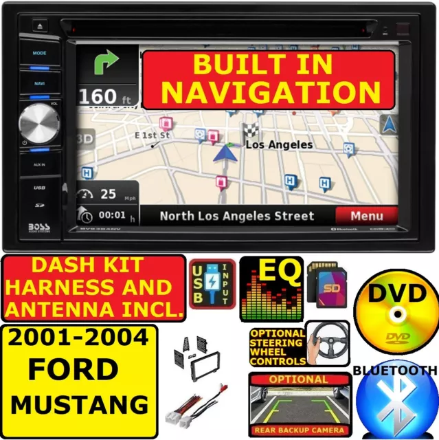 01 02 03 04 FORD MUSTANG GPS NAVIGATION SYSTEM BLUETOOTH DVD CD CAR Radio Stereo
