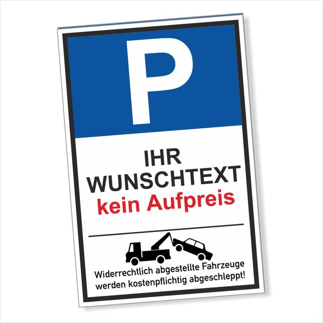 Parken Verboten Schild – Personalisierbar, 60x40 Cm, Wetterfest, Für Einfahrt & Privatgrundstück