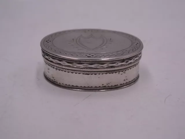 Rare Vinaigrette Boite A Pilules En Argent Massif  Epoque 18 / 19 Eme