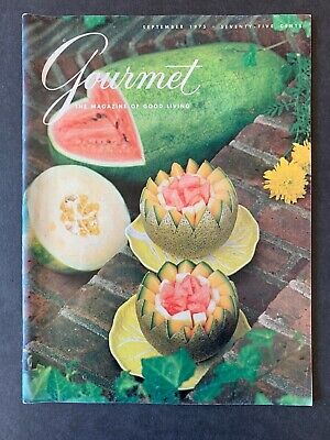 Gourmet Magazine Sept 1975 1970's Lifestyle Cooking Recipes Ads
