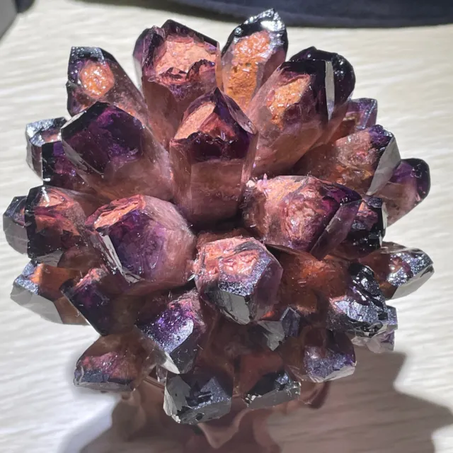 907g New Find Purple Phantom Quartz Crystal Cluster Mineral Specimen