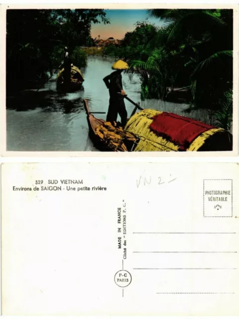 CPA AK approx. From SAIGON A small river VIETNAM INDOCHINA (463338)